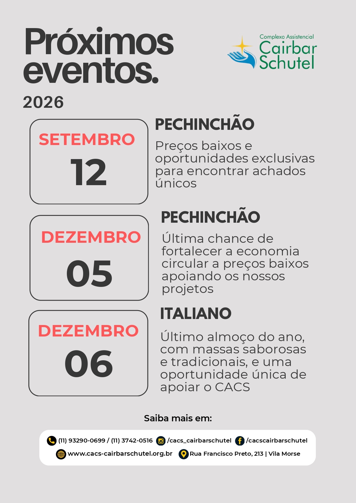 Acompanhe nossos eventos